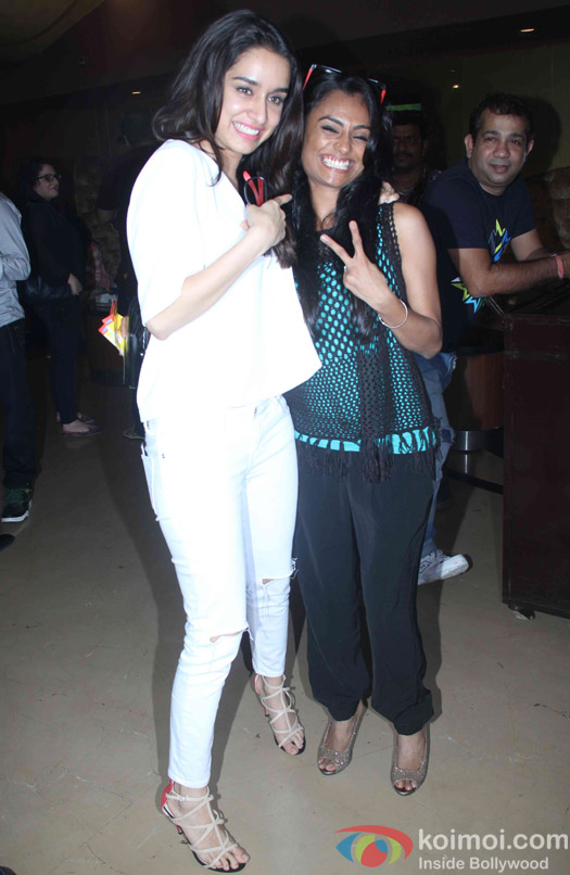 Shraddha Kapoor and Kruti Mahesh during the special secreening of movie 'ABCD 2'
