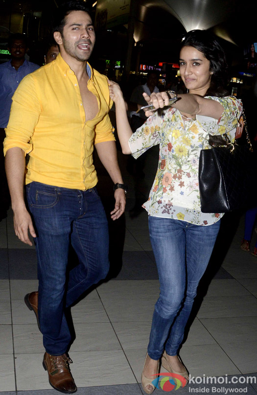 Spotted : Varun Dhawan and Shraddha Kapoor At Mumbai Airport