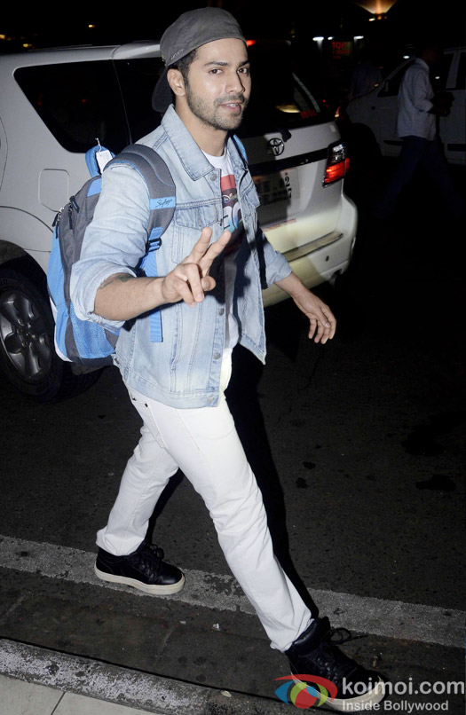Varun Dhawan spotted at the domestic airport