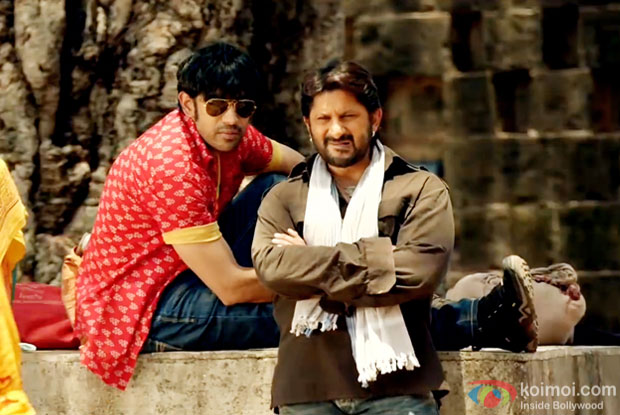 Amit Sadh and Arshad Warsi in a still from movie 'Guddu Rangeela'