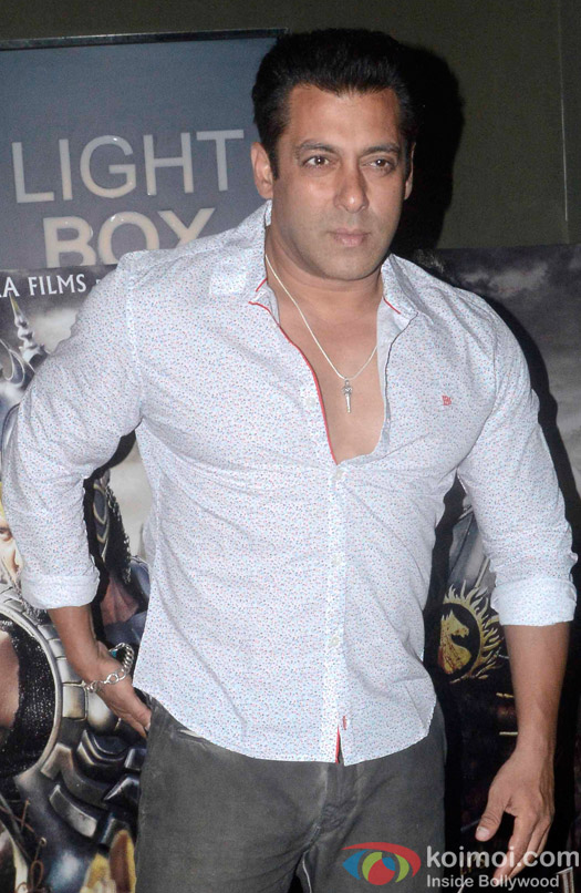 Salman Khan during the screening of 'Bahubali- the Beginning'