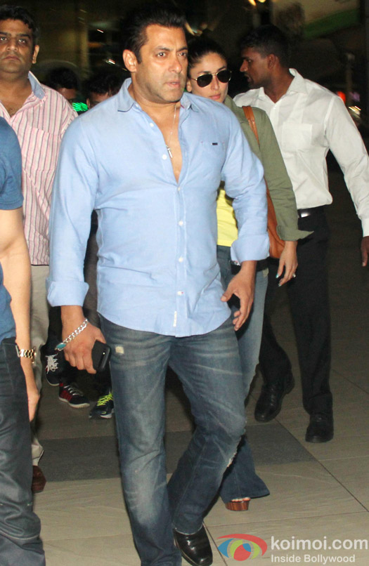 Salman Khan and Kareena Kapoor Khan Snapped At Airport