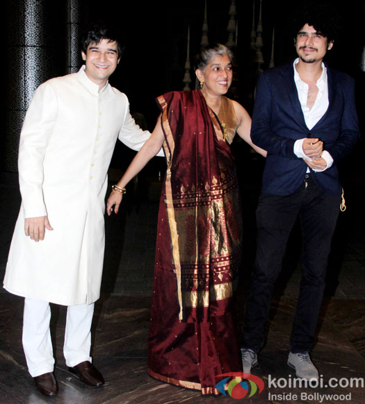 Vivaan Shah, Ratna Pathak and Imaad Shah attend Shahid Kapoor and Mira Rajput's reception