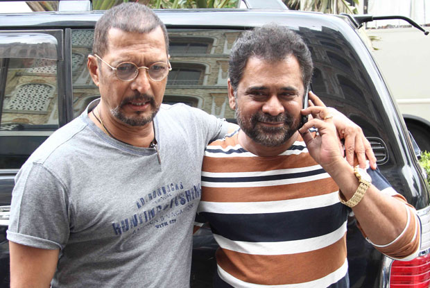 Nana Patekar and Anees Bazmee during a song shoot for movie 'Welcome Back'