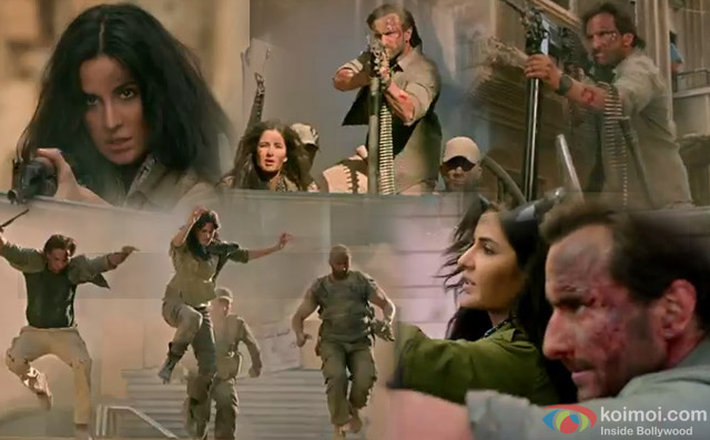 Saif Ali Khan and Katrina Kaif in a still from movie 'Phantom'