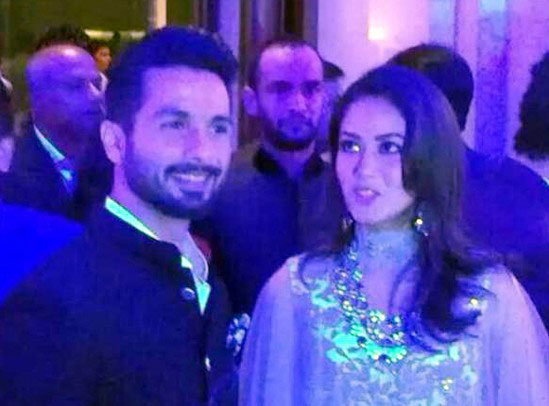 Shahid Kapoor and Mira Rajput during their reception
