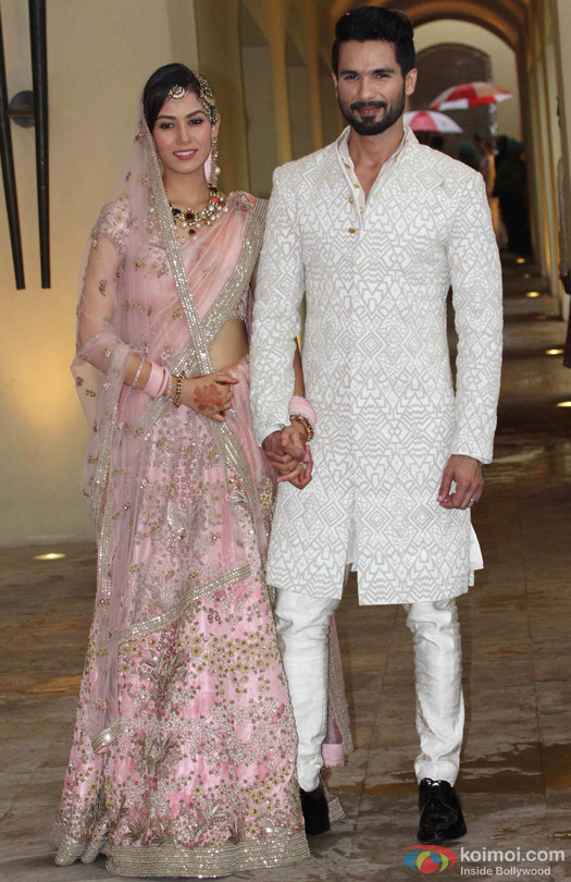 Shahid Kapoor-Mira Rajput's during Wedding Reception