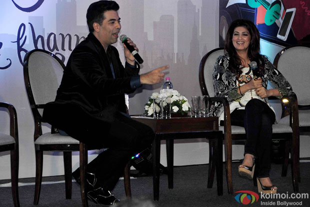 Karan Johar and Twinkle Khanna at an event