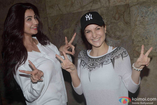 Daisy Shah and Elli Avram during the screening of movie Bangistan