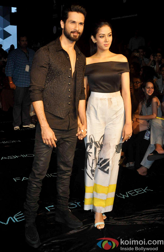 Shahid Kapoor & Mira Rajput Make Hand-In-Hand Appearance At LFW 2015
