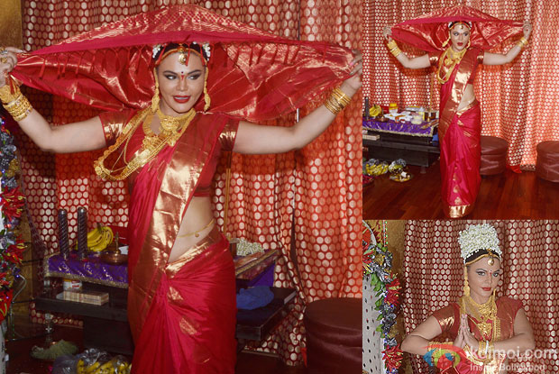 Rakhi Sawant during the Ganesh festival celebrations