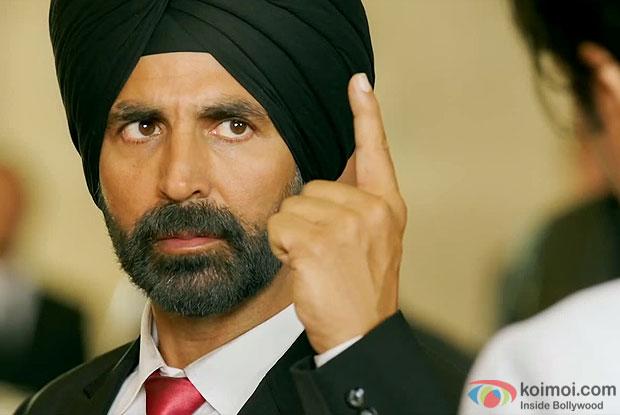 Akshay Kumar in a still from movie 'Singh Is Bliing'