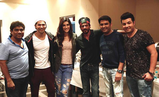 Johnny Lever, Varun Dhawan, Kriti Sanon, Shah Rukh Khan, Kapil Sharma and Varun Sharma