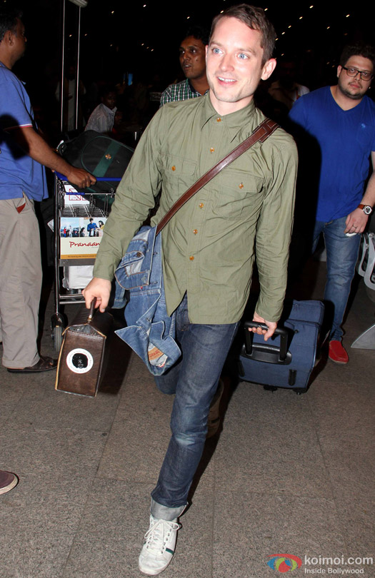 Elijah Wood snapped at airport arrives in India