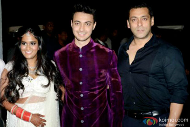 Arpita Khan, Ayush Sharma and Salman Khan