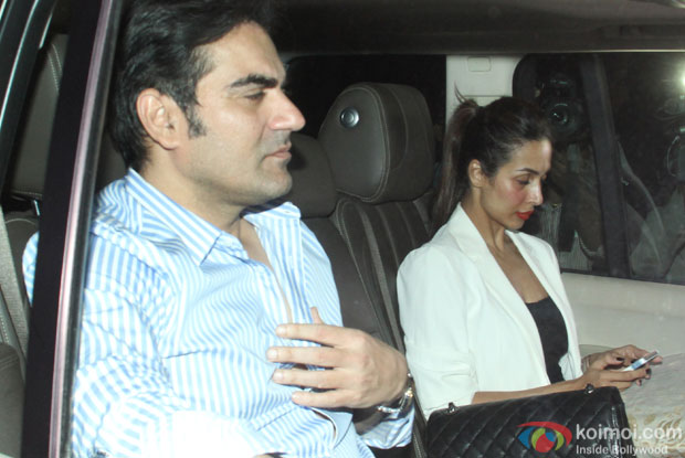 Arbaaz Khan and Malaika Arora Khan during a special screening of movie Kis Kisko Pyaar Karoon