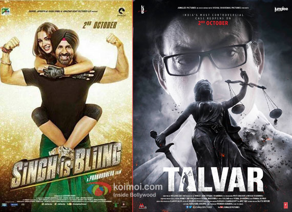 Singh Is Bliing and Talvar movie posters