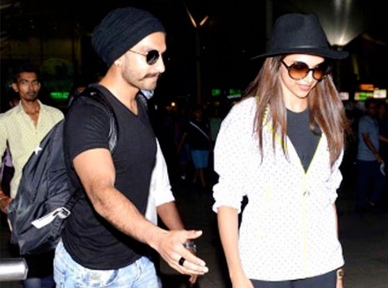 Ranveer Singh and Deepika Padukone were spotted at Mumbai Airport