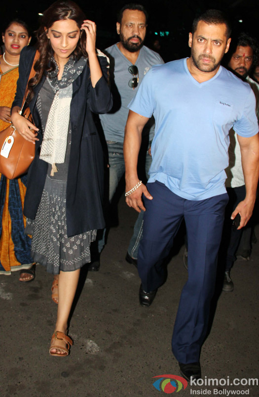 Sonam Kapoor and Salman Khan spotted at airport