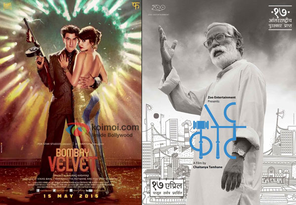 Bombay Velvet and Court movie posters