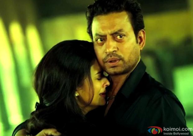 Aishwarya Rai and Irrfan Khan in a still from movie 'Jazbaa'