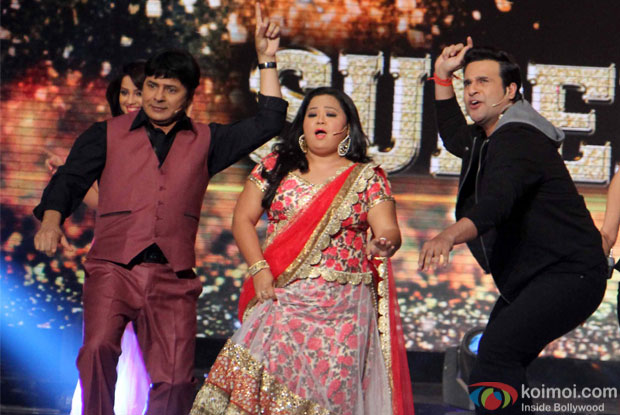 Krishna Abhishek and Bharti Singh during the Super finale of Jhalak Dikhhla Jaa Reloaded
