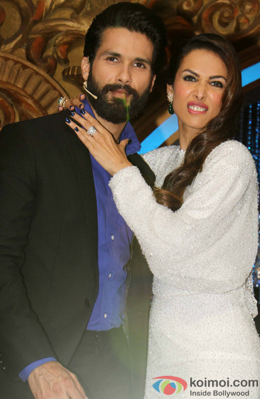 Shahid Kapoor and Malaika Arora khan during the Super finale of Jhalak Dikhhla Jaa Reloaded