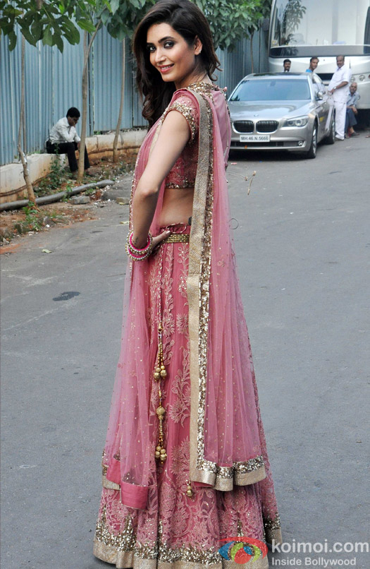 Karishma Tanna during the Diwali shoot of Prem Ki Diwali for Life OK channel