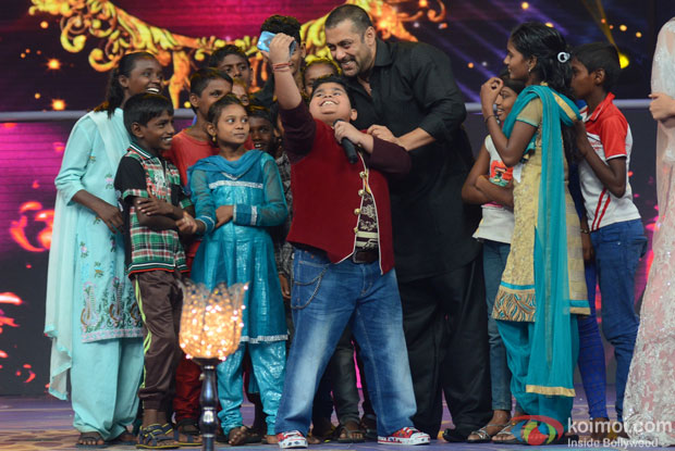 Salman Khan during the Diwali shoot of Prem Ki Diwali for Life OK channel