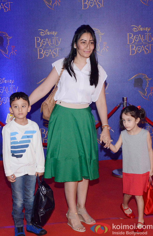  Manyata Dutt, Iqra Dutt and Shahraan Dutt at the premier of Disney India's stage musical 'Beauty and the Beast'