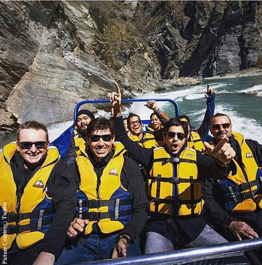 Sidharth Malhotra Goes Jetboating With Fleming, Doull, Styris