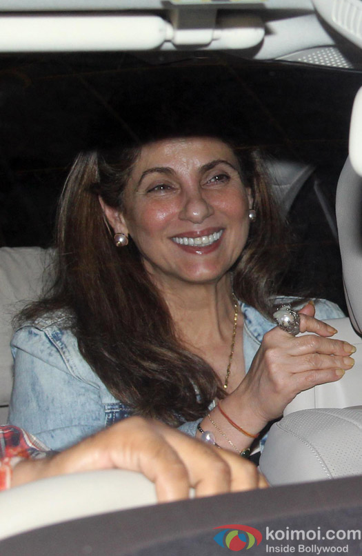 Dimple Kapadia during the special screening of movie Singh Is Bling