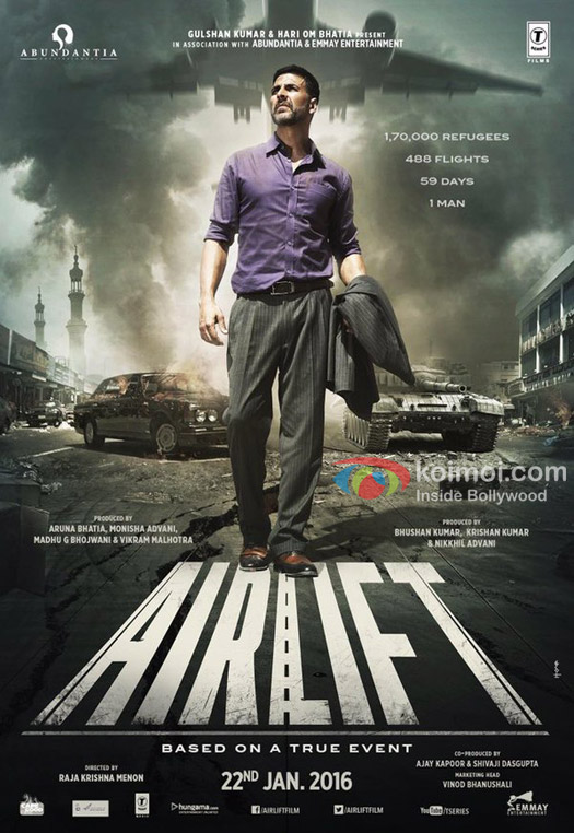 Akshay Kumar in a still from Airlift movie poster