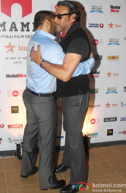 Salman Khan and Jackie Shroff during the closing ceremony of Jio MAMI 17th Mumbai Film Festival