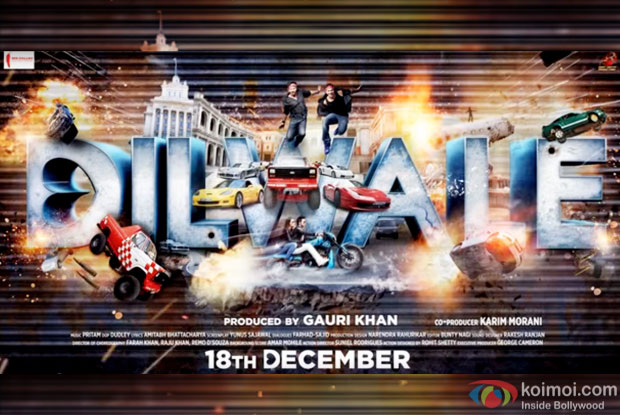 Motion Poster of Dilwale, starring Kajol, Shah Rukh Khan, Kriti Sanon and Varun Dhawan