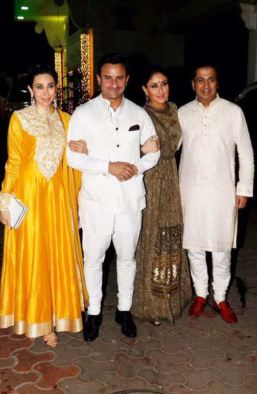 Karisma Kapoor, Saif Ali Khan And Kareena Kapoor Khan attended Shilpa Shetty’s Diwali party