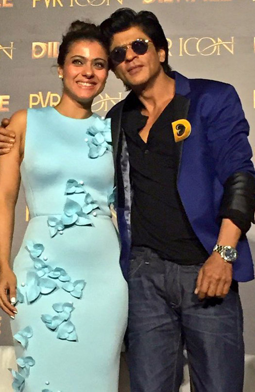 Kajol And Shah Rukh Khan During The Dilwale Song Launch