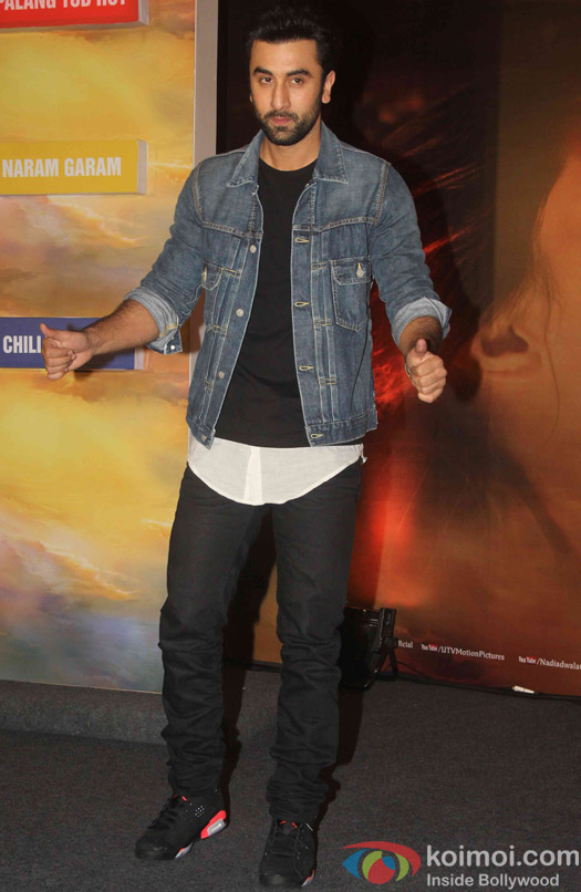 Ranbir Kapoor during the promotion of movie Tamasha