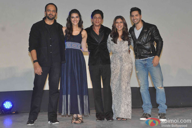 Rohit Shetty, Kriti Sanon, Sha Rukh Khan, Kajol And Varun Dhawan During The Song Launch Of Movie Dilwale