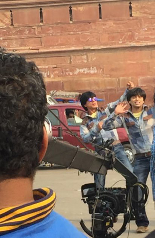 Shah Rukh Khan on the sets of movie Fan
