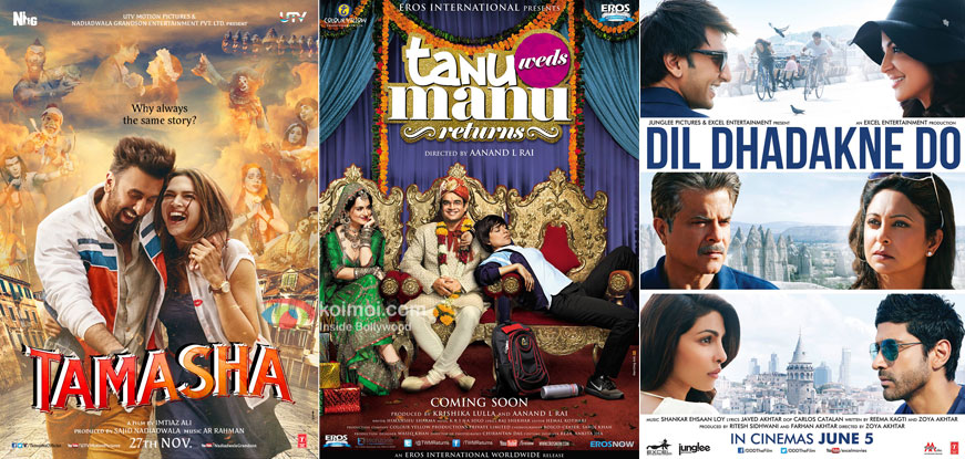 Tamasha Beats Tanu Weds Manu Returns & Dil Dhadakne Do | 8th Highest Opening Weekend Grosser Of 2015