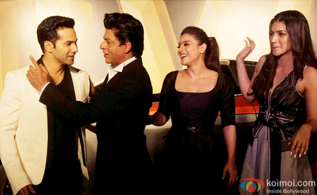 Varun Dhawan, Shah Rukh Khan, Kajol and Kriti Sanon