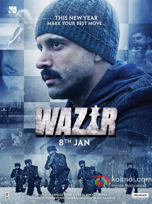 Farhan Akhtar in a still from 'Wazir' movie poster