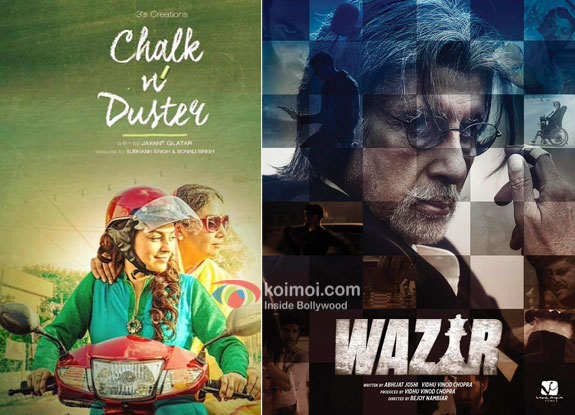 Box Office - Chalk N Duster is ordinary, Wazir brings in some moolah