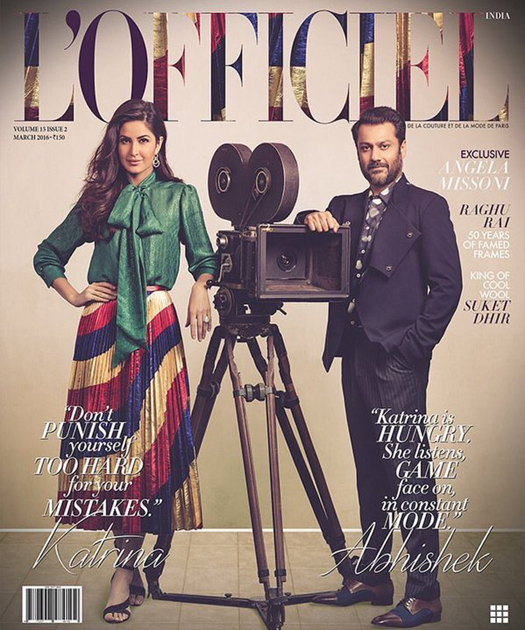 Director-Actor Abhishek Kapoor & Katrina Kaif Lands On L'Officiel Magazine Cover