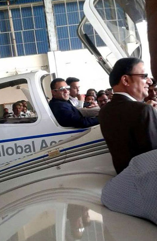 Salman Khan during his visit in Gondia