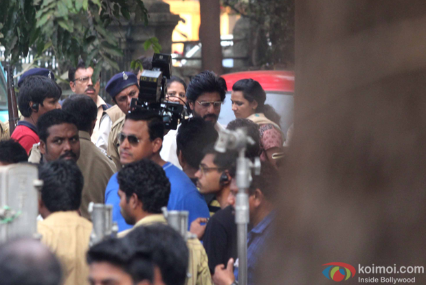 Shah Rukh Khan spotted during the shoot Raees
