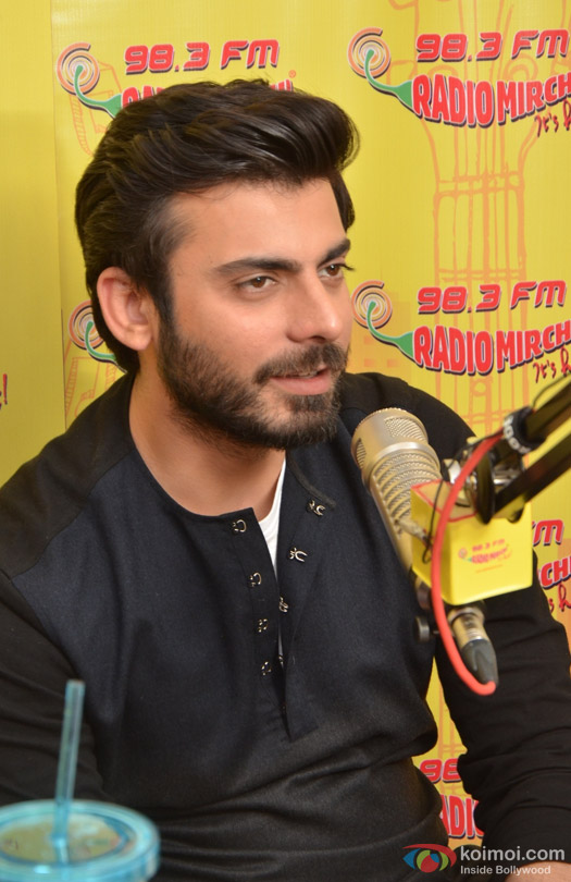 Fawad Khan during the promotion of movie 'Kapoor And Sons' at Radio Mirchi Studio