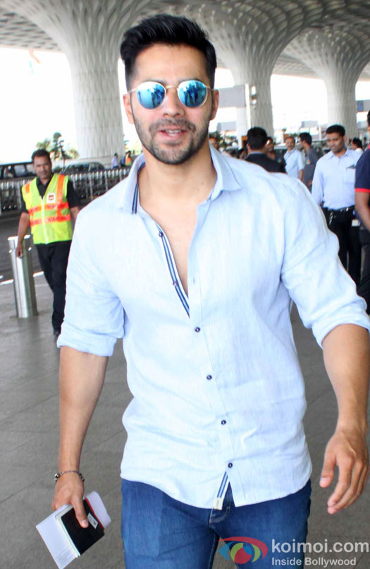 Varun Dhawan leaves for The Times of India Film Awards