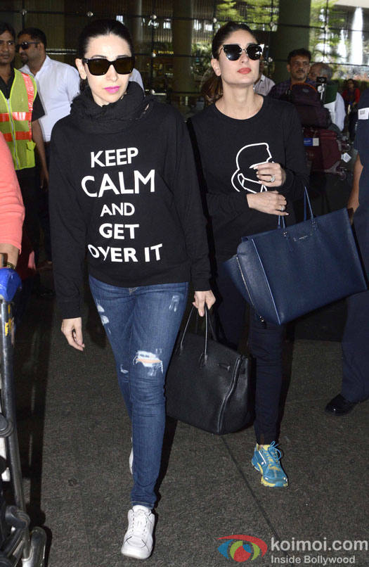 Kareena Kapoor Khan And Karisma kapoor Spotted At Airport